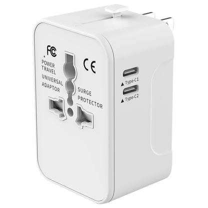 Passport Outfitters All-in-One Universal Travel Adapter & USB Fast Charger by Passport Outfitters