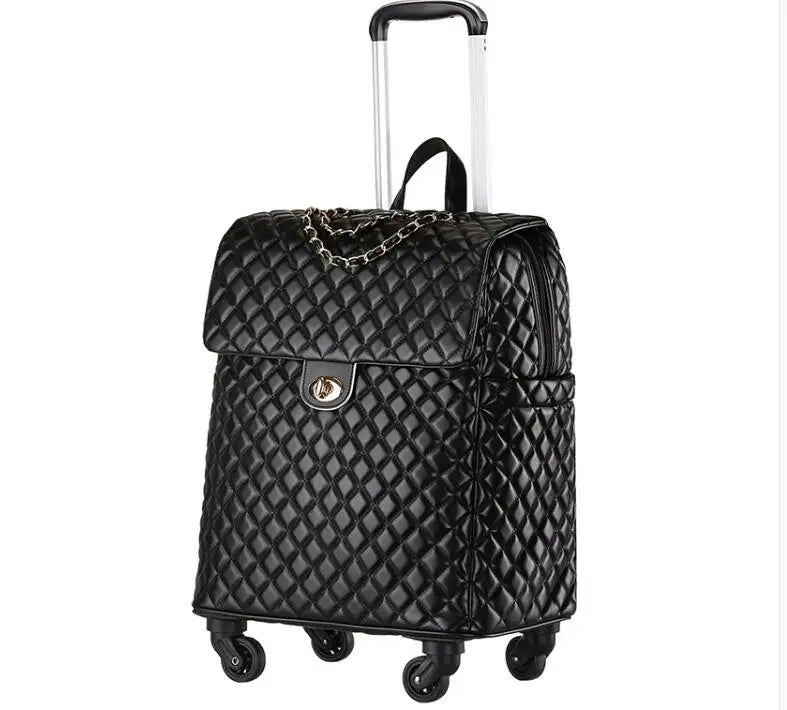 2020 New travel rolling bag for women PU baggage bag Women Wheeled Luggage bag Cabin Trolley Bag on wheels Trolley Suitcase by Passport Outfitters