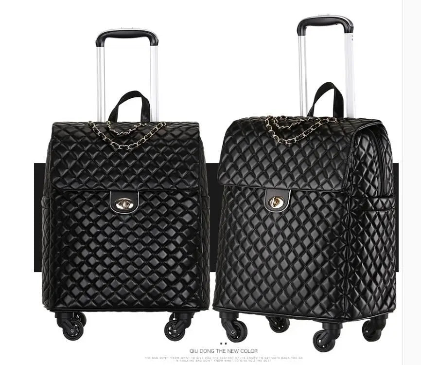 2020 New travel rolling bag for women PU baggage bag Women Wheeled Luggage bag Cabin Trolley Bag on wheels Trolley Suitcase by Passport Outfitters