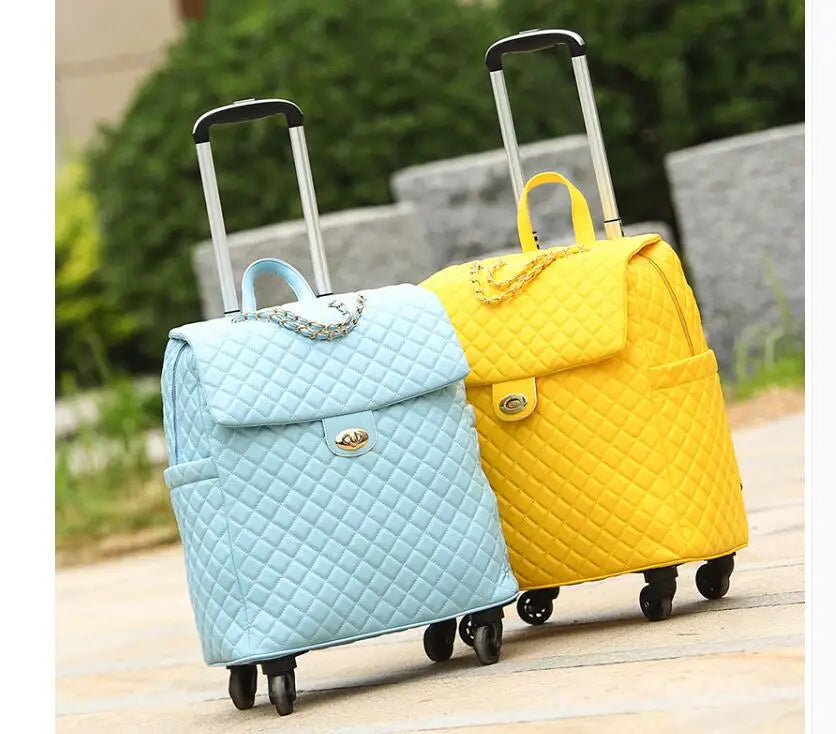 2020 New travel rolling bag for women PU baggage bag Women Wheeled Luggage bag Cabin Trolley Bag on wheels Trolley Suitcase by Passport Outfitters