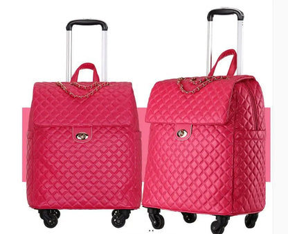 2020 New travel rolling bag for women PU baggage bag Women Wheeled Luggage bag Cabin Trolley Bag on wheels Trolley Suitcase by Passport Outfitters