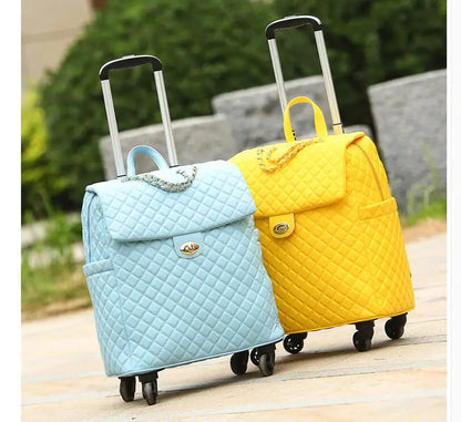 2020 New travel rolling bag for women PU baggage bag Women Wheeled Luggage bag Cabin Trolley Bag on wheels Trolley Suitcase by Passport Outfitters