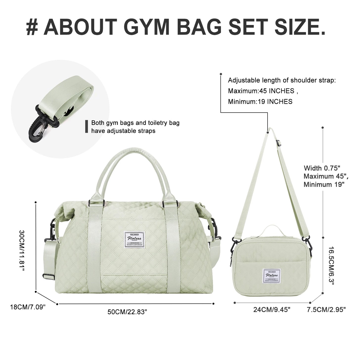 Large Capacity Durable Polyester Custom Fashionable Waterproof Zipper Closure Unisex Crossbody Fitness Bag Portable Outdoor Dry