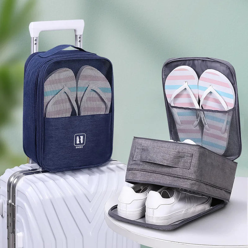 Black Gray Portable Shoe Bag For Travel Waterproof Storage Organizer Fashion Suitcase Organizers Travel Shoes Storage Bag