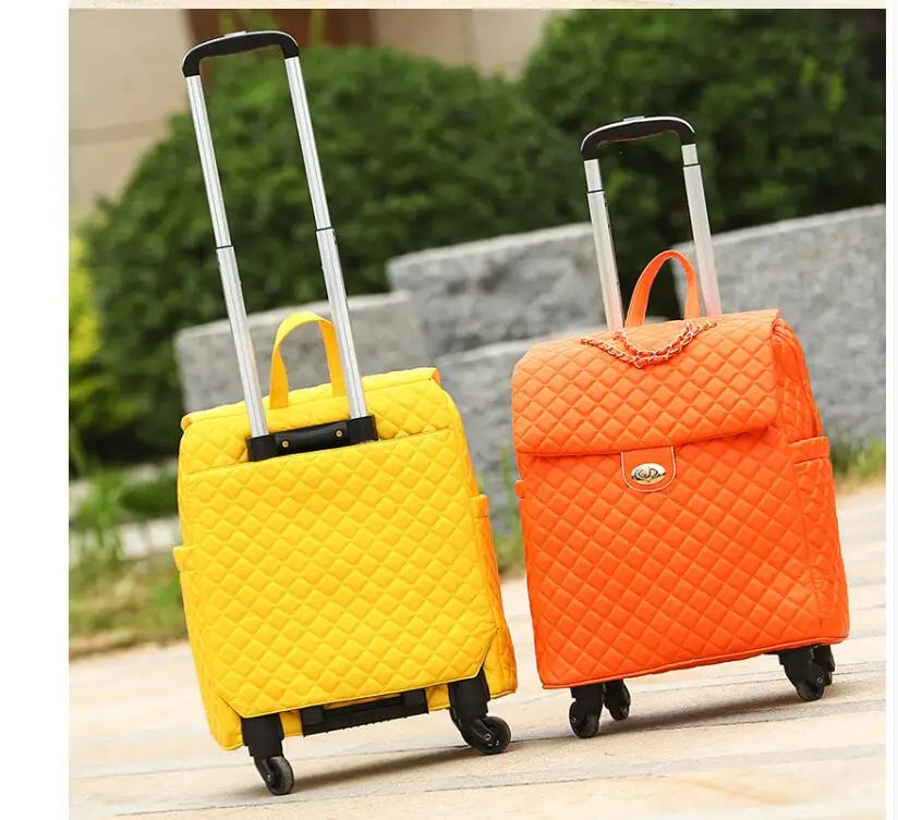 2020 New travel rolling bag for women PU baggage bag Women Wheeled Luggage bag Cabin Trolley Bag on wheels Trolley Suitcase by Passport Outfitters
