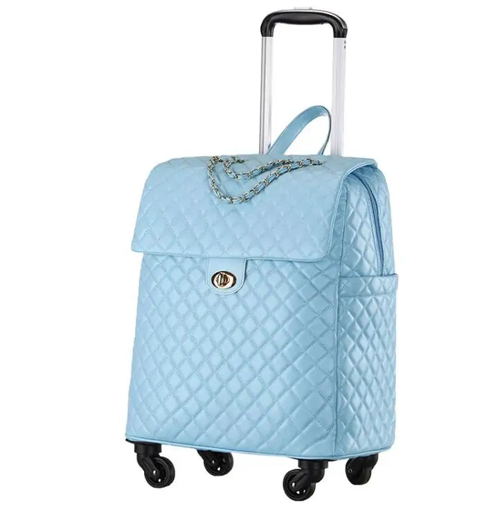 2020 New travel rolling bag for women PU baggage bag Women Wheeled Luggage bag Cabin Trolley Bag on wheels Trolley Suitcase by Passport Outfitters