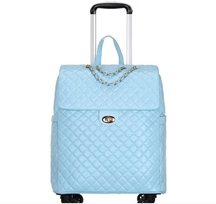 2020 New travel rolling bag for women PU baggage bag Women Wheeled Luggage bag Cabin Trolley Bag on wheels Trolley Suitcase by Passport Outfitters