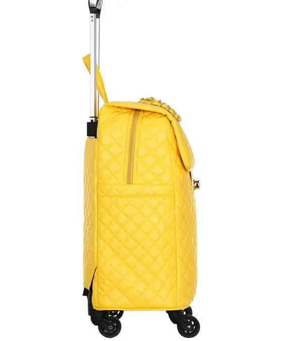 2020 New travel rolling bag for women PU baggage bag Women Wheeled Luggage bag Cabin Trolley Bag on wheels Trolley Suitcase by Passport Outfitters