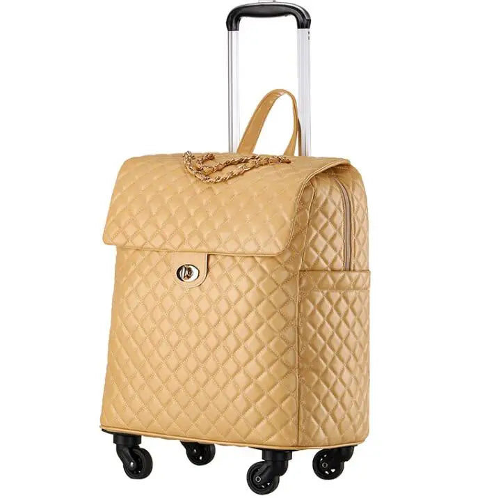 2020 New travel rolling bag for women PU baggage bag Women Wheeled Luggage bag Cabin Trolley Bag on wheels Trolley Suitcase by Passport Outfitters