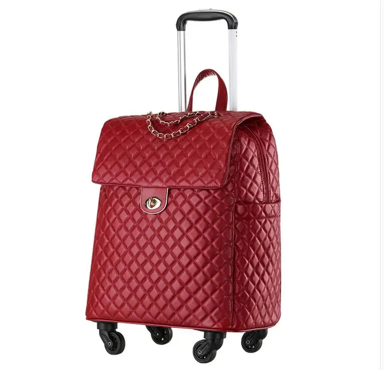 2020 New travel rolling bag for women PU baggage bag Women Wheeled Luggage bag Cabin Trolley Bag on wheels Trolley Suitcase by Passport Outfitters