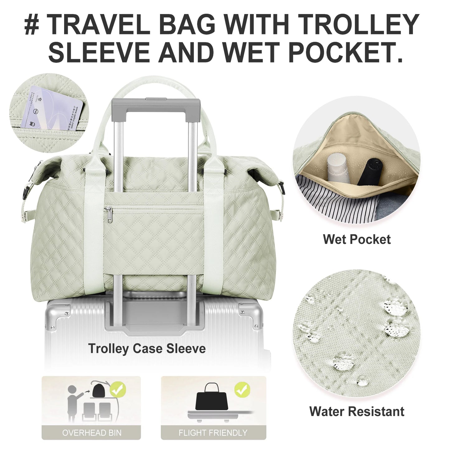 Large Capacity Durable Polyester Custom Fashionable Waterproof Zipper Closure Unisex Crossbody Fitness Bag Portable Outdoor Dry