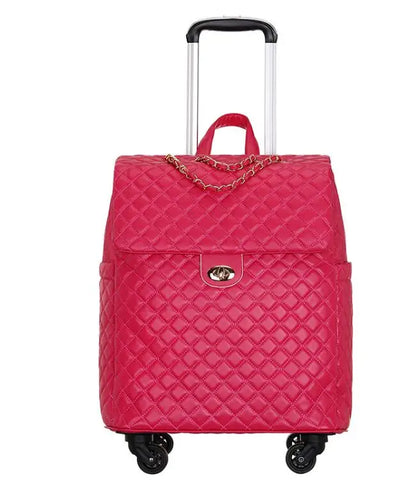 2020 New travel rolling bag for women PU baggage bag Women Wheeled Luggage bag Cabin Trolley Bag on wheels Trolley Suitcase by Passport Outfitters
