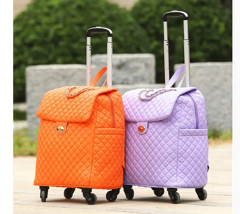 2020 New travel rolling bag for women PU baggage bag Women Wheeled Luggage bag Cabin Trolley Bag on wheels Trolley Suitcase by Passport Outfitters