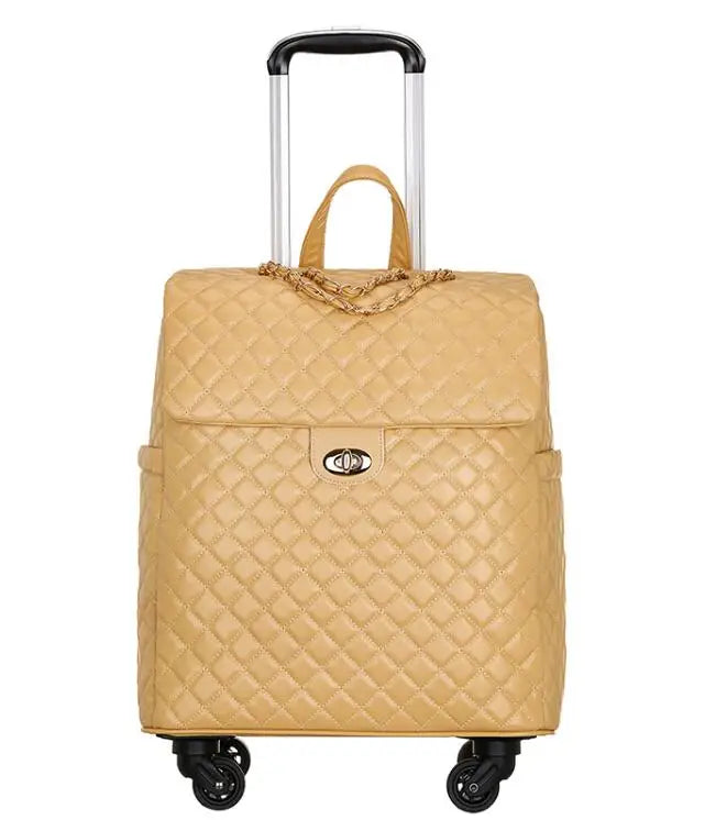 2020 New travel rolling bag for women PU baggage bag Women Wheeled Luggage bag Cabin Trolley Bag on wheels Trolley Suitcase by Passport Outfitters