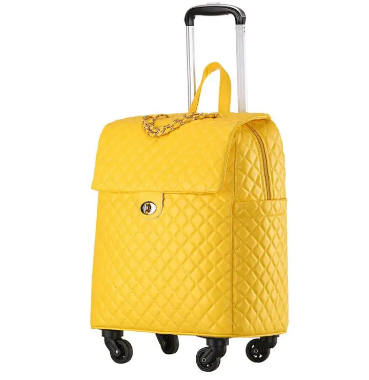 2020 New travel rolling bag for women PU baggage bag Women Wheeled Luggage bag Cabin Trolley Bag on wheels Trolley Suitcase by Passport Outfitters