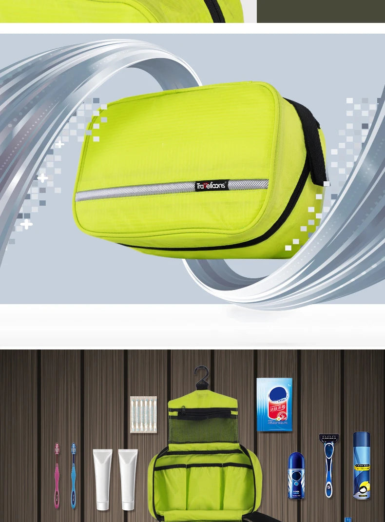 New Hanging Toiletry Bag Travel Toiletry Wash Organizer Kit for Men Women Cosmetics Make Up Sturdy Hanging Hook Shower Bags by Passport Outfitters