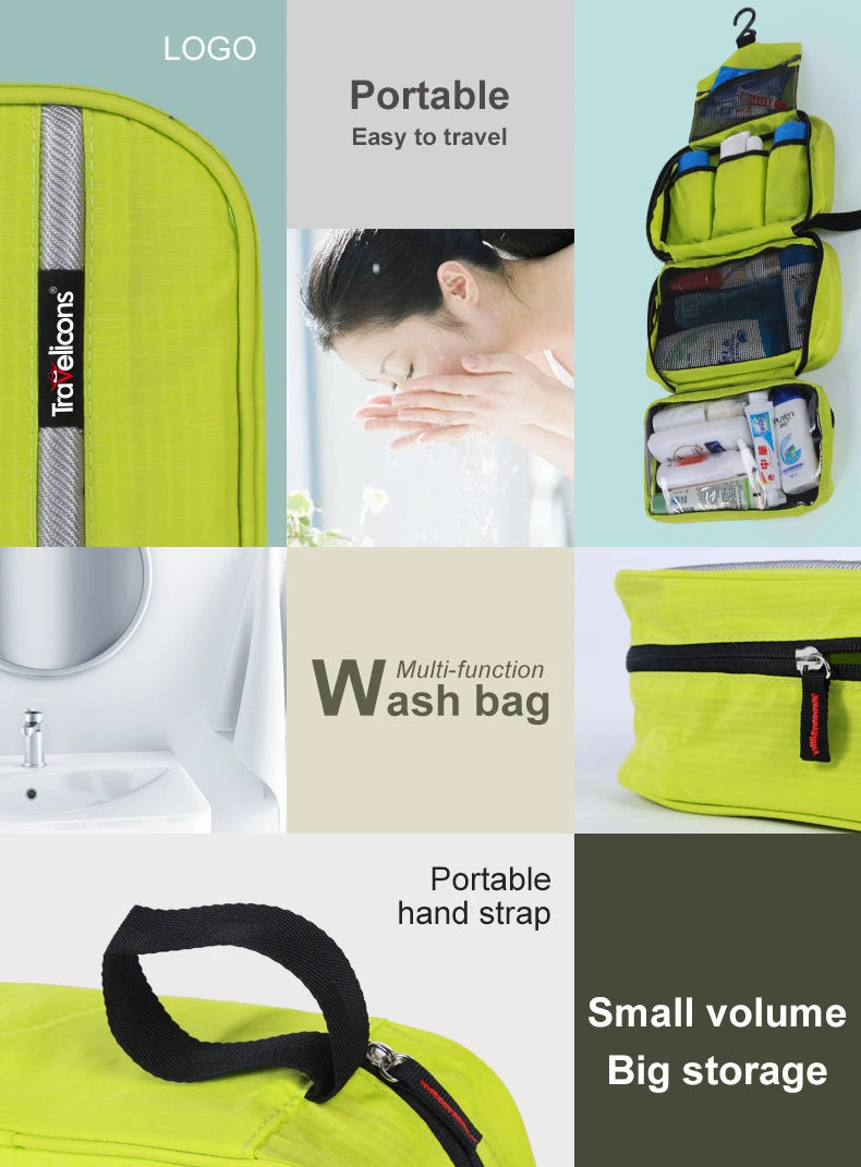 New Hanging Toiletry Bag Travel Toiletry Wash Organizer Kit for Men Women Cosmetics Make Up Sturdy Hanging Hook Shower Bags by Passport Outfitters