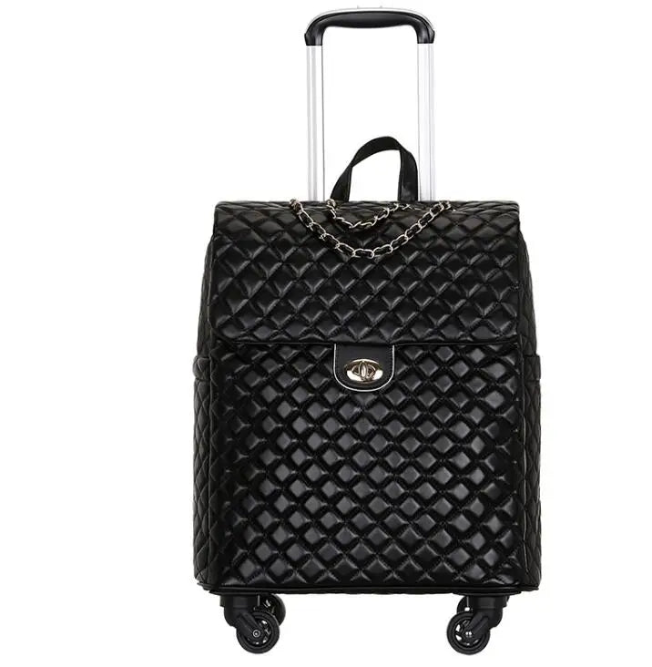 2020 New travel rolling bag for women PU baggage bag Women Wheeled Luggage bag Cabin Trolley Bag on wheels Trolley Suitcase by Passport Outfitters
