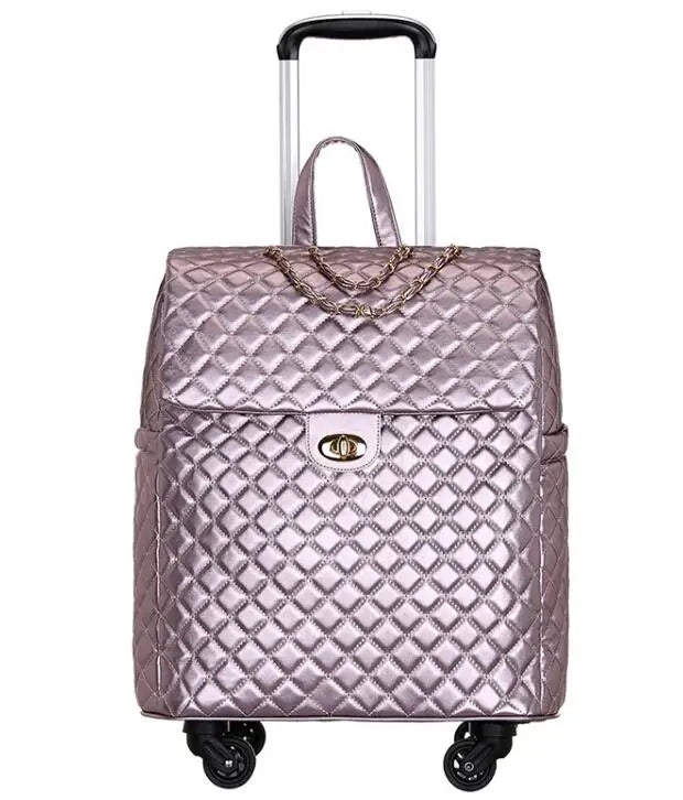 2020 New travel rolling bag for women PU baggage bag Women Wheeled Luggage bag Cabin Trolley Bag on wheels Trolley Suitcase by Passport Outfitters