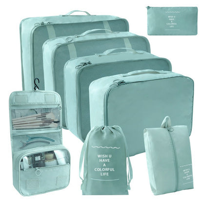 Travel Storage suit Seven-Piece Set of Partition Storage and Arrangement for Home Travel Portable Expansion and Decreposition Travel by Passport Outfitters
