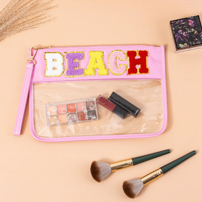 Cross-border Explosive Transparent PVC Portable Cosmetic Bag Waterproof Portable Storage Bag Beach Travel Cosmetic Bag Envelope Bag by Passport Outfitters