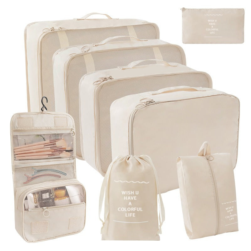 Travel Storage suit Seven-Piece Set of Partition Storage and Arrangement for Home Travel Portable Expansion and Decreposition Travel by Passport Outfitters