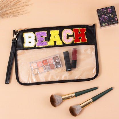 Cross-border Explosive Transparent PVC Portable Cosmetic Bag Waterproof Portable Storage Bag Beach Travel Cosmetic Bag Envelope Bag by Passport Outfitters