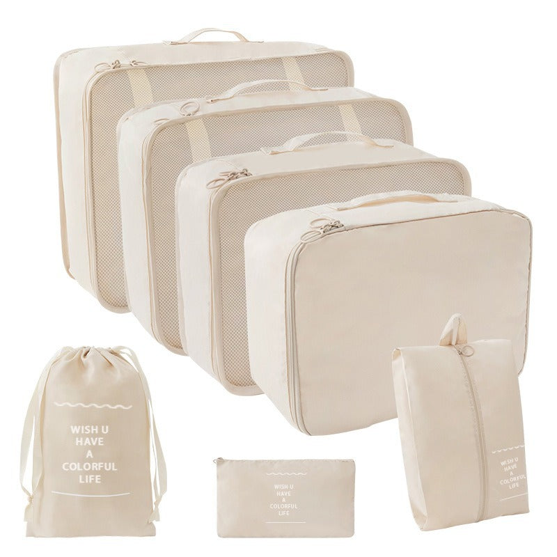 Travel Storage suit Seven-Piece Set of Partition Storage and Arrangement for Home Travel Portable Expansion and Decreposition Travel by Passport Outfitters