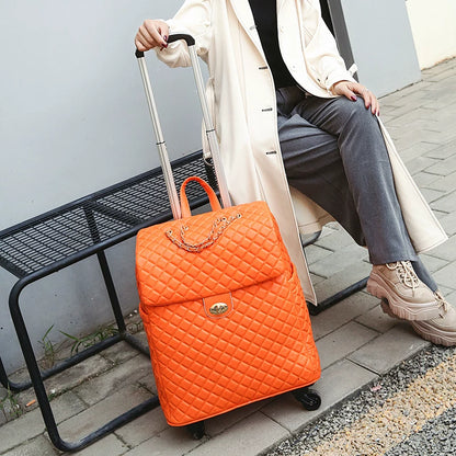 2020 New travel rolling bag for women PU baggage bag Women Wheeled Luggage bag Cabin Trolley Bag on wheels Trolley Suitcase by Passport Outfitters