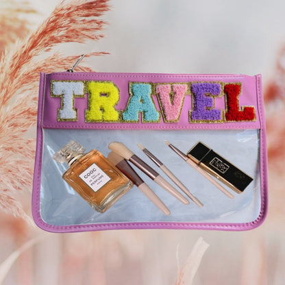 Cross-border Explosive Transparent PVC Portable Cosmetic Bag Waterproof Portable Storage Bag Beach Travel Cosmetic Bag Envelope Bag by Passport Outfitters