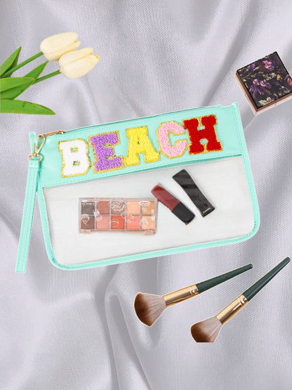 Cross-border Explosive Transparent PVC Portable Cosmetic Bag Waterproof Portable Storage Bag Beach Travel Cosmetic Bag Envelope Bag by Passport Outfitters