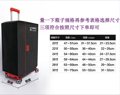 Thickened luggage case protective cover 20 suitcase cover waterproof wear-resistant luggage case shipping dust cover 24/26/28 inch by Passport Outfitters