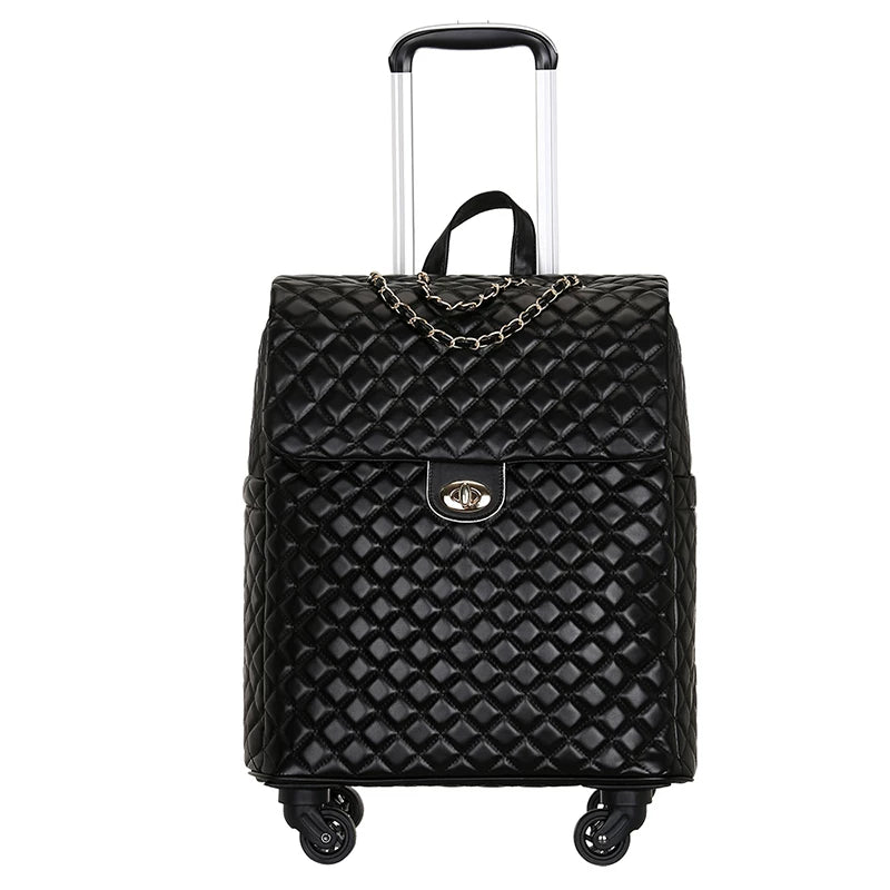 2020 New travel rolling bag for women PU baggage bag Women Wheeled Luggage bag Cabin Trolley Bag on wheels Trolley Suitcase by Passport Outfitters