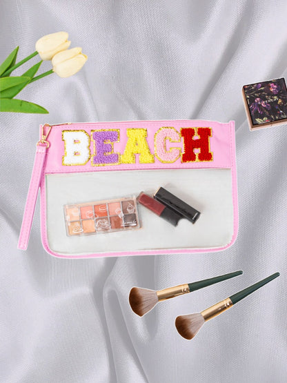 Cross-border Explosive Transparent PVC Portable Cosmetic Bag Waterproof Portable Storage Bag Beach Travel Cosmetic Bag Envelope Bag by Passport Outfitters