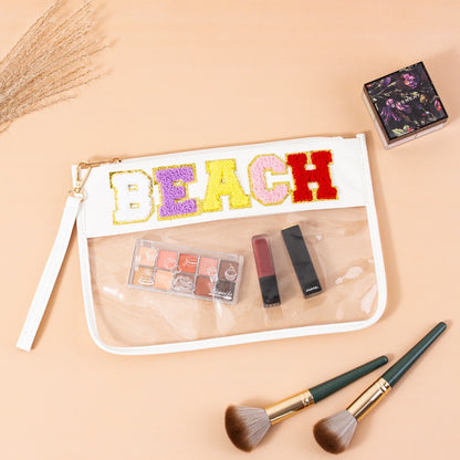 Cross-border Explosive Transparent PVC Portable Cosmetic Bag Waterproof Portable Storage Bag Beach Travel Cosmetic Bag Envelope Bag by Passport Outfitters