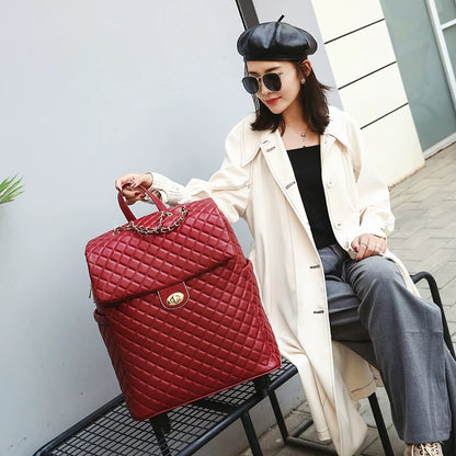 2020 New travel rolling bag for women PU baggage bag Women Wheeled Luggage bag Cabin Trolley Bag on wheels Trolley Suitcase by Passport Outfitters