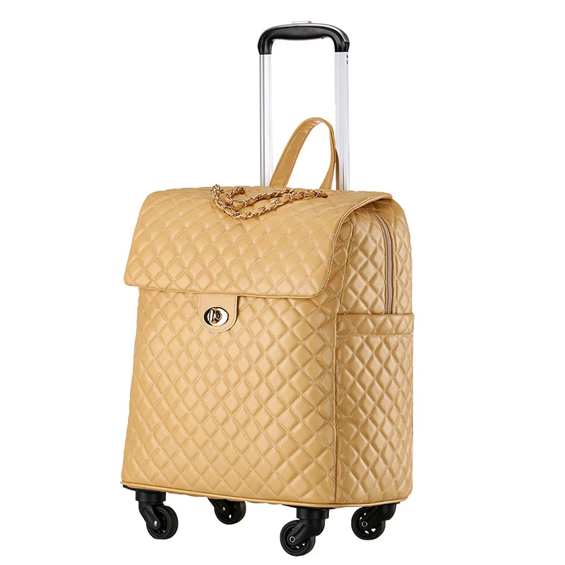 2020 New travel rolling bag for women PU baggage bag Women Wheeled Luggage bag Cabin Trolley Bag on wheels Trolley Suitcase by Passport Outfitters
