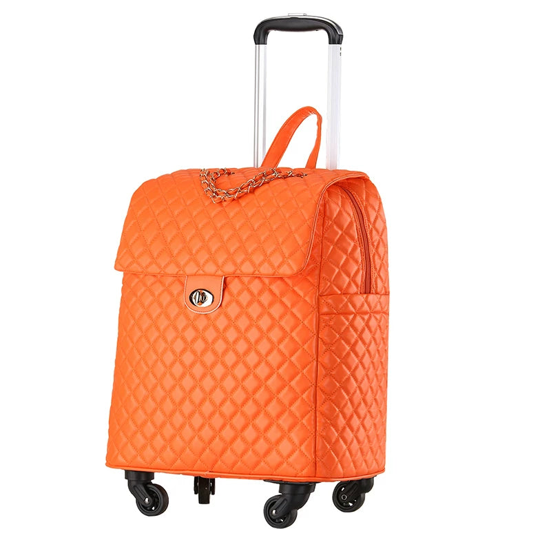 2020 New travel rolling bag for women PU baggage bag Women Wheeled Luggage bag Cabin Trolley Bag on wheels Trolley Suitcase by Passport Outfitters