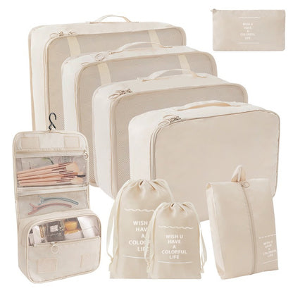 Travel Storage suit Seven-Piece Set of Partition Storage and Arrangement for Home Travel Portable Expansion and Decreposition Travel by Passport Outfitters