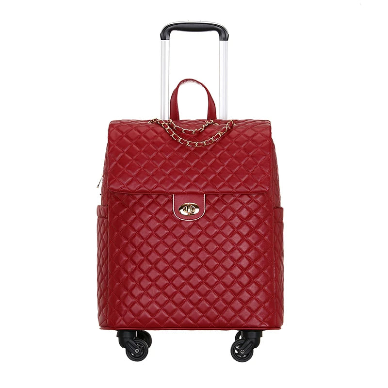 2020 New travel rolling bag for women PU baggage bag Women Wheeled Luggage bag Cabin Trolley Bag on wheels Trolley Suitcase by Passport Outfitters