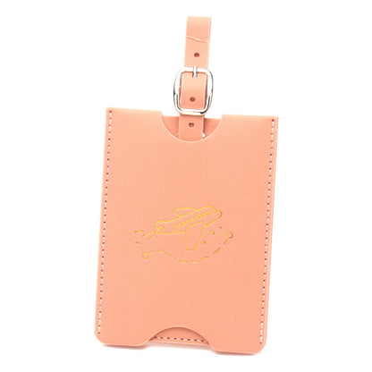 Rfid Anti-Magnetic Airplane Passport Holder Leather Luggage Tag Set Hidden Luggage Identification Card Holder Cross-Border In-Stock by Passport Outfitters