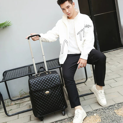 2020 New travel rolling bag for women PU baggage bag Women Wheeled Luggage bag Cabin Trolley Bag on wheels Trolley Suitcase by Passport Outfitters