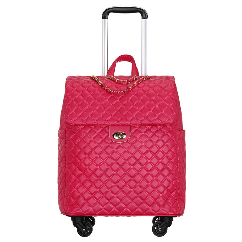 2020 New travel rolling bag for women PU baggage bag Women Wheeled Luggage bag Cabin Trolley Bag on wheels Trolley Suitcase by Passport Outfitters
