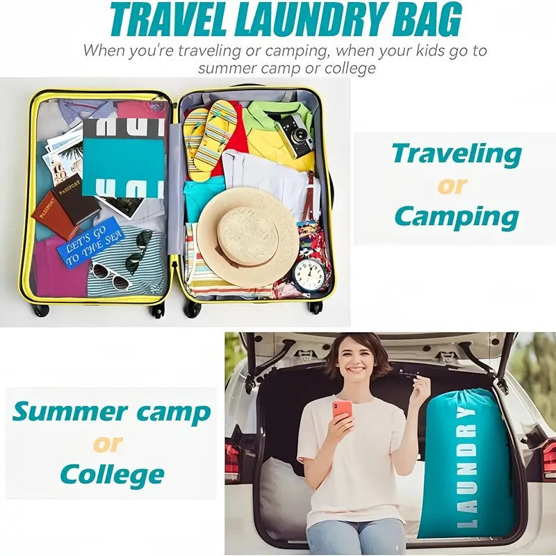 Cross-Border Storage Laundry Bag Waterproof Oxford Cloth Portable Travel Storage Bag Moving Drawstring Drawstring Dirty Clothes Bag by Passport Outfitters