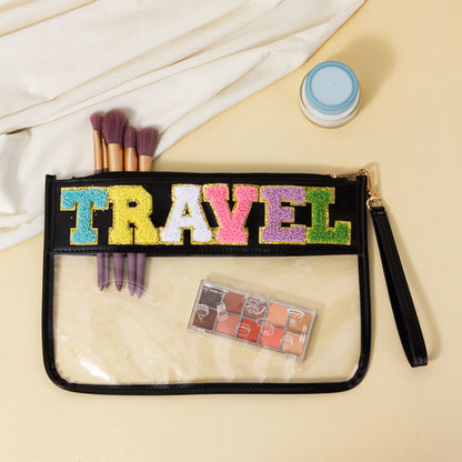 Cross-border Explosive Transparent PVC Portable Cosmetic Bag Waterproof Portable Storage Bag Beach Travel Cosmetic Bag Envelope Bag by Passport Outfitters