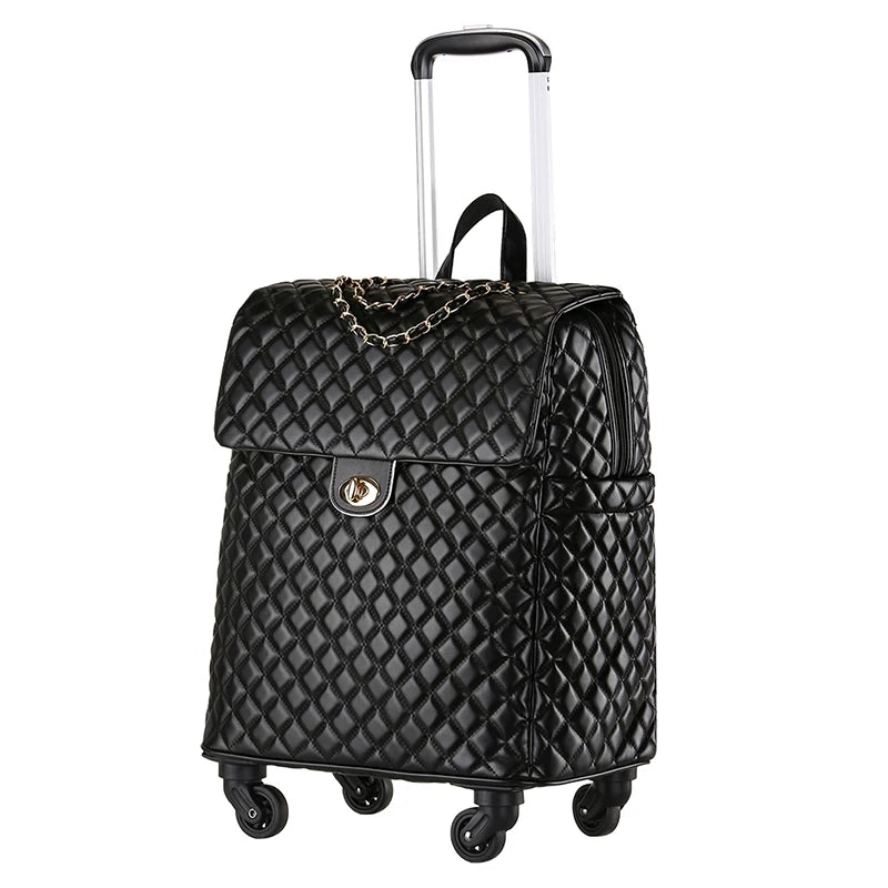 2020 New travel rolling bag for women PU baggage bag Women Wheeled Luggage bag Cabin Trolley Bag on wheels Trolley Suitcase by Passport Outfitters