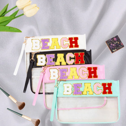 Cross-border Explosive Transparent PVC Portable Cosmetic Bag Waterproof Portable Storage Bag Beach Travel Cosmetic Bag Envelope Bag by Passport Outfitters