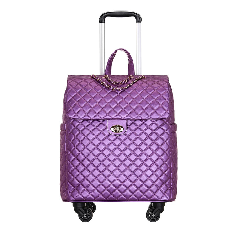 2020 New travel rolling bag for women PU baggage bag Women Wheeled Luggage bag Cabin Trolley Bag on wheels Trolley Suitcase by Passport Outfitters