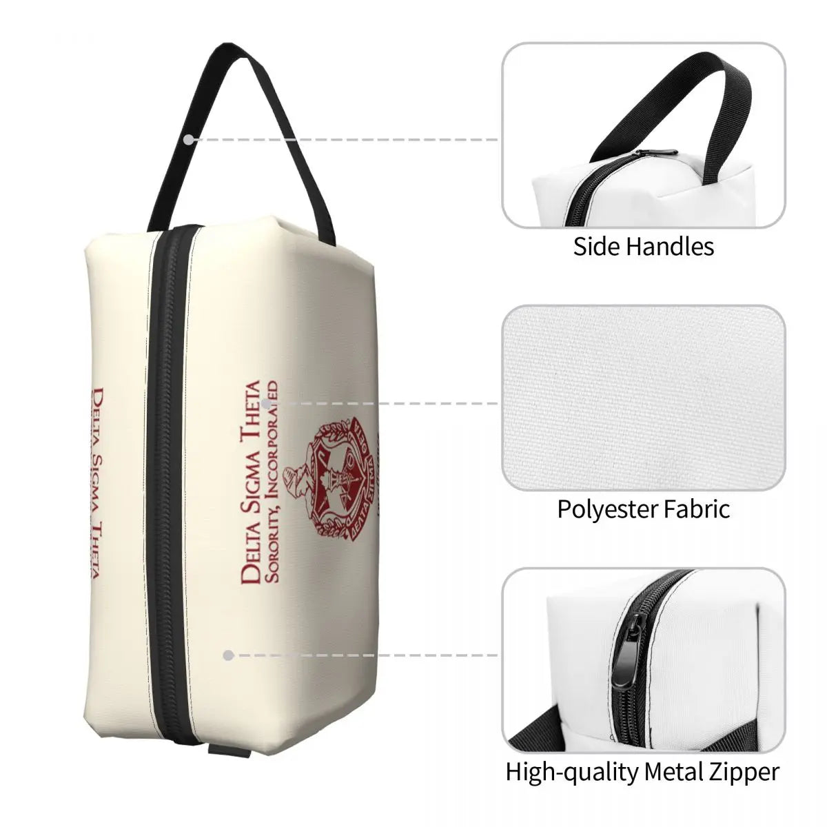 Delta Sigma Theta Sorority Gifts Makeup Bag Cosmetic Organizer Storage Dopp Kit Toiletry Cosmetic Bag for Women Beauty Travel by Passport Outfitters