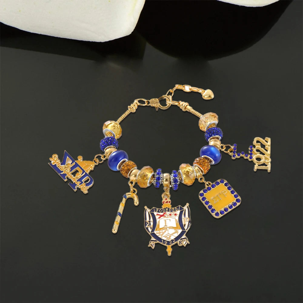 1922 Women Sorority Service Sisterhood Greek Letters Sigma Gamma Rho Group Bracelets Fine Jewelry by Passport Outfitters